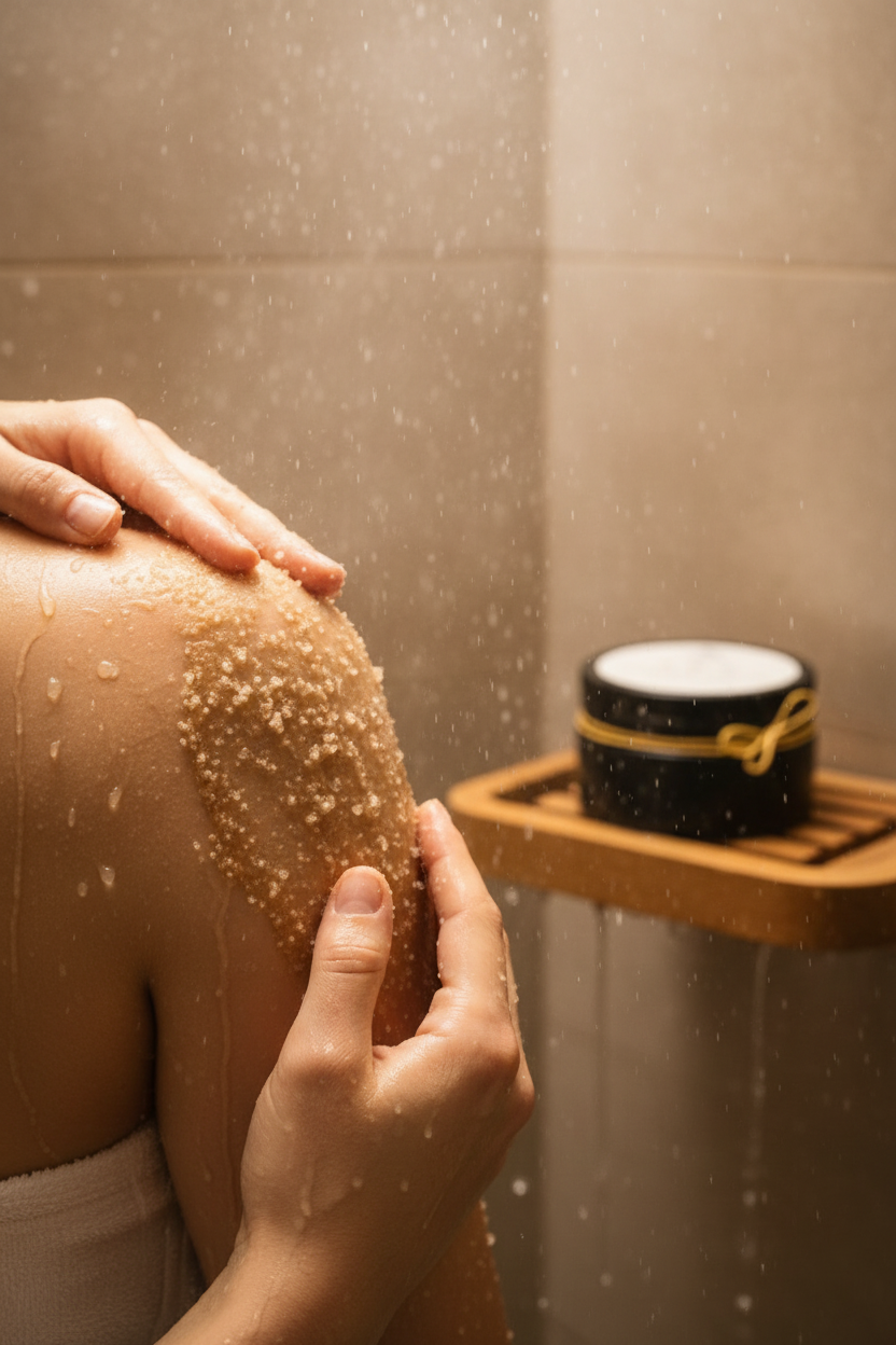 Temple Stone body polish spa application