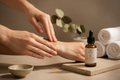 Halo Oil being applied to skin