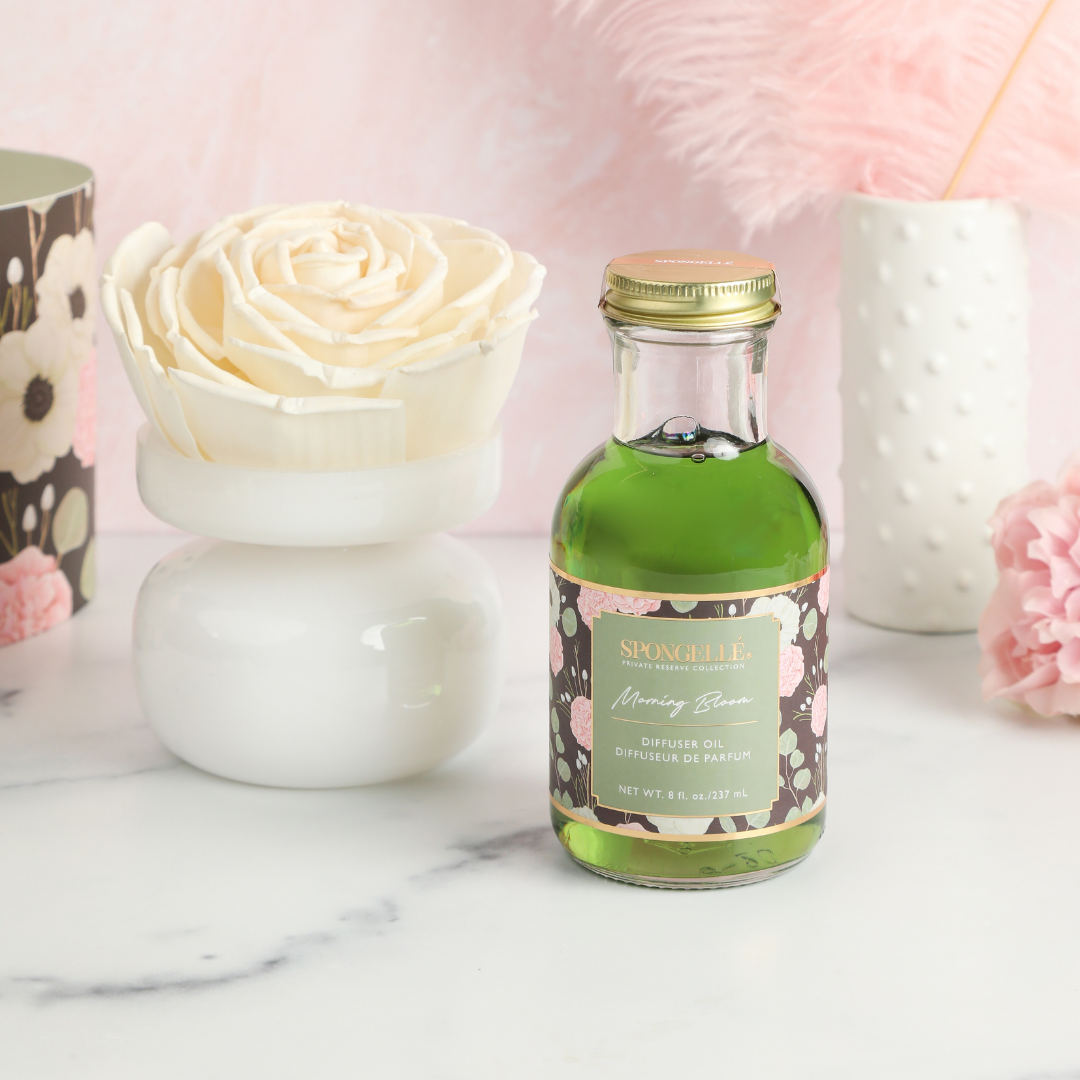 Morning Bloom Private Reserve Diffuser | Hand-Blown Glass Vase